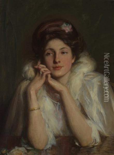 A Young Lady Oil Painting - William Thomas Smedley
