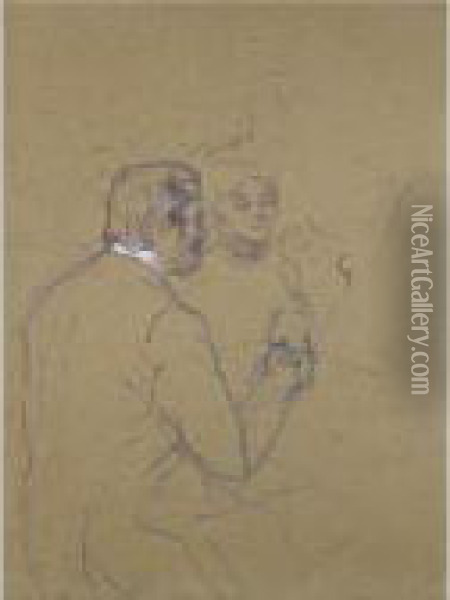 Snobisme, Or Chez Larue Oil Painting - Henri De Toulouse-Lautrec