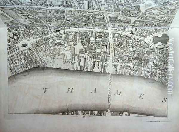 Plan of the City of London Oil Painting - Richard Horwood