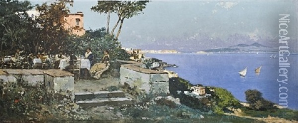 Napoli Da Posillipo Oil Painting - Carlo Brancaccio