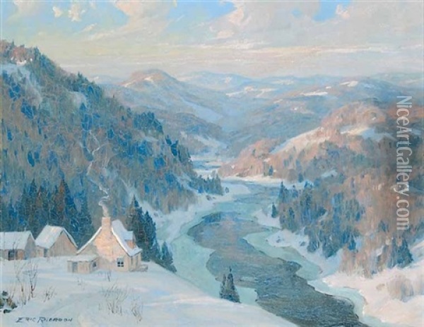 Untitled - The Thawing River Oil Painting - Eric Riordon