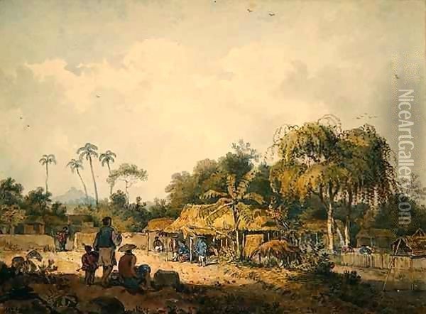 View near Turon Bay, Cochin China Oil Painting - William Alexander