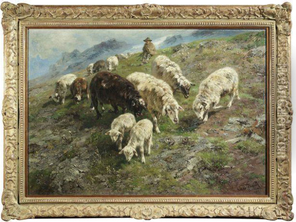 Munchen Oil Painting - Anton Braith