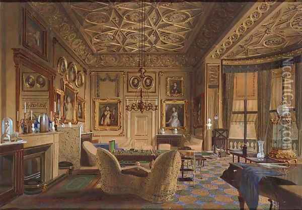 The Queen's sitting room, Buckingham Palace, London Oil Painting - James Roberts