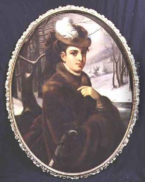 Portrait of an elegant Austrian lady Oil Painting - Johann Kurtweil