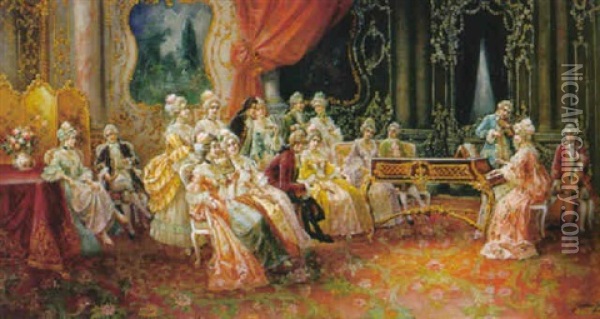 Das Konzert Oil Painting - Stephan Sedlacek