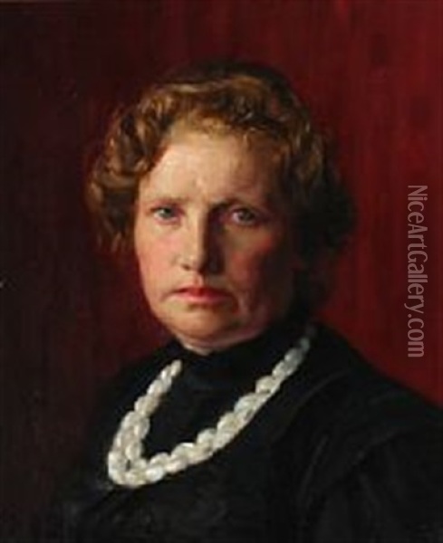 Portrait Of A Woman Oil Painting - Hans Andersen Brendekilde