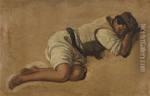 Schlafender Junge Oil Painting - Franz Ludwig Catel