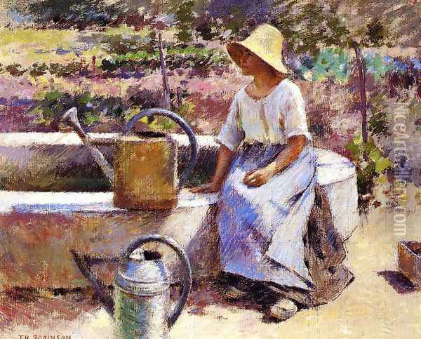 The Watering Pots Oil Painting - Theodore Robinson