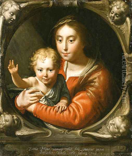 Mother and child Oil Painting - Paulus Moreelse