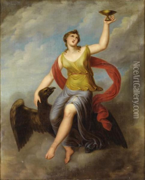 Hebe On Jupiter's Eagle Oil Painting - Angelica Kauffmann