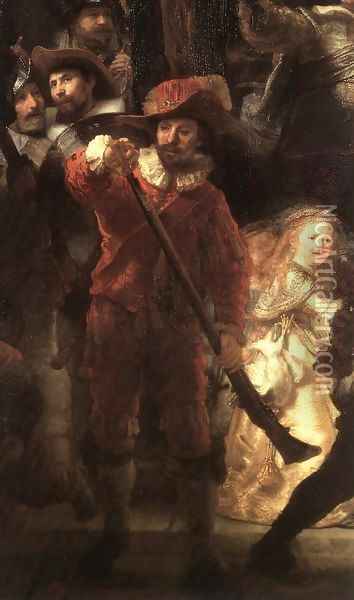 The Nightwatch (detail) 4 Oil Painting - Rembrandt Van Rijn