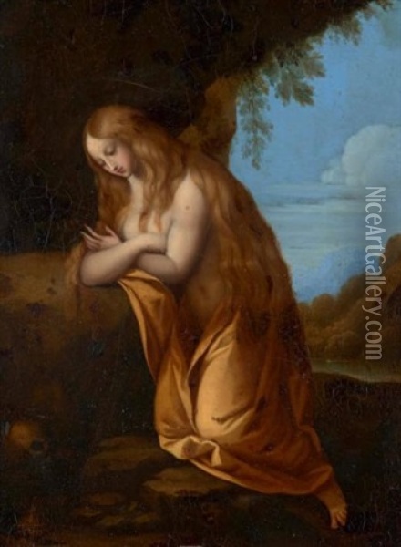 La Madeleine Repentante Oil Painting - Giuseppe Cesari