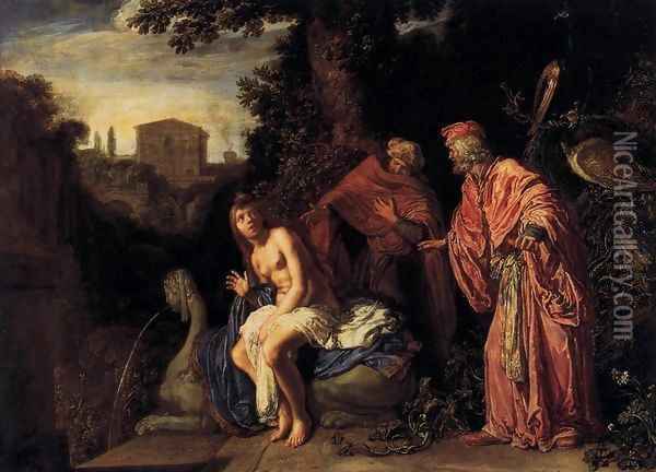 Susanna and the Elders Oil Painting - Pieter Pietersz. Lastman