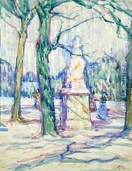 In the Luxembourg Gardens Oil Painting - Jessica Stewart Dismorr