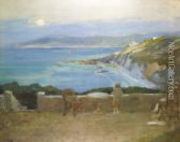 The Rising Moon, Tangier Bay Oil Painting - John Lavery