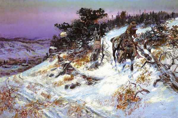 Wolf and Beaver Oil Painting - Charles Marion Russell