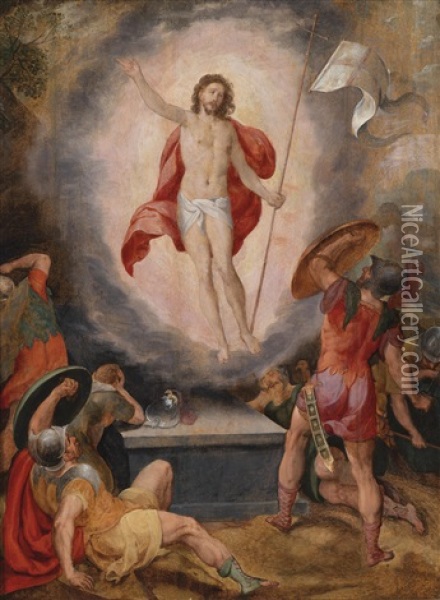 Die Auferstehung Christi Oil Painting - Christoph Schwarz
