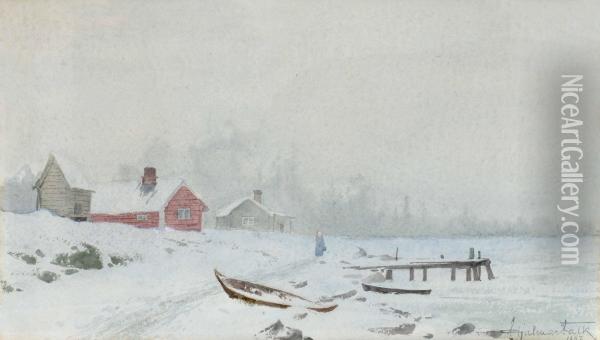 Skargard Karo Oil Painting - Hjalmar Falk