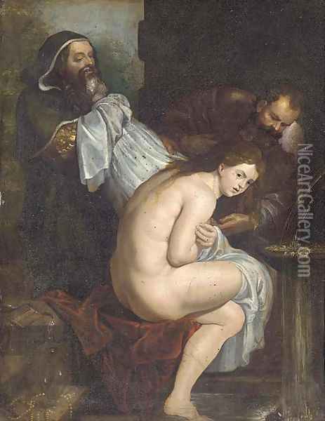 Susanna and the Elders Oil Painting - Sir Peter Paul Rubens
