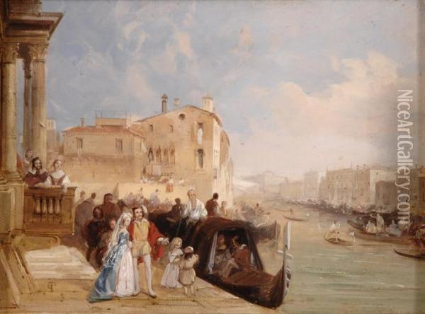 Venedig. Oil Painting - Edward Pritchett