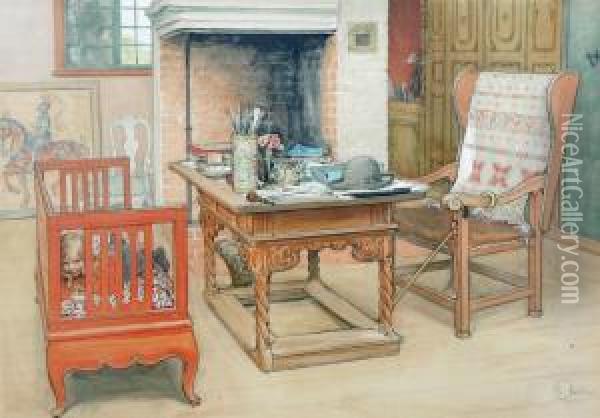 Efter Oil Painting - Carl Larsson