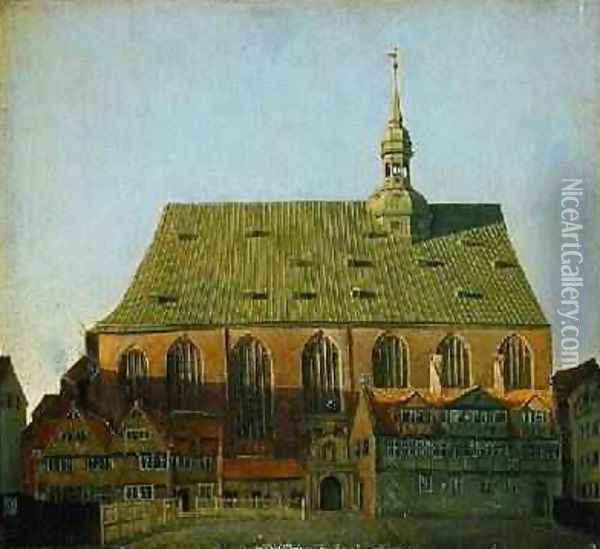 St Johns Hamburg 1829 Oil Painting - Julius Oldach