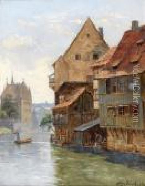 Nurnberg Oil Painting - August Fischer
