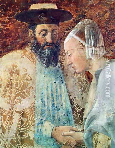 Legend of the True Cross; the Queen of Sheba Meeting with Solomon Oil Painting - Piero della Francesca