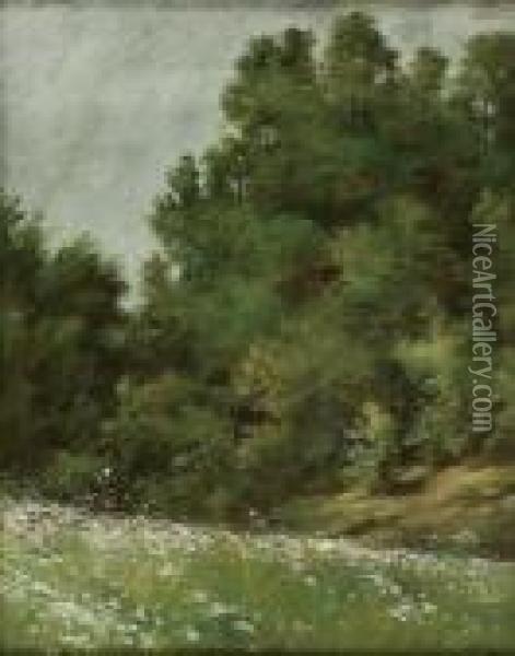 Medow On The Edge Of A Forest Oil Painting - Isaak Ilyich Levitan