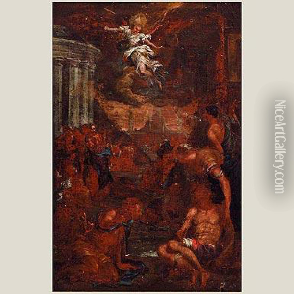 Jesus Curando A Los Tullidos Oil Painting - Jacopo Robusti, II Tintoretto