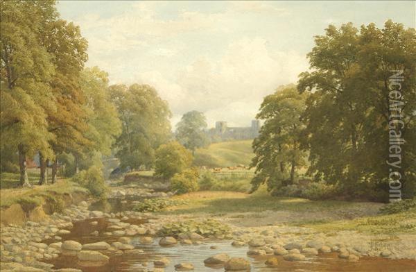 Sunlit Summer Landscapes Oil Painting - William J. Ferguson