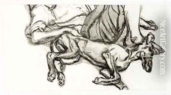 Pluto (H. 37) Oil Painting - Lucian Freud