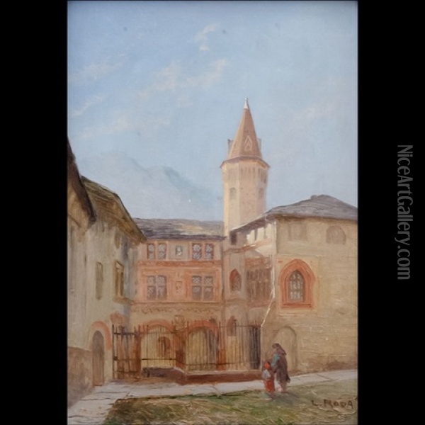 Priorato Di Sant'orso, Aosta, Xv Secolo Oil Painting - Leonardo Roda