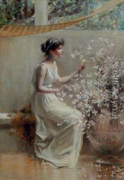 Classical Maiden Oil Painting - Francis Coates Jones
