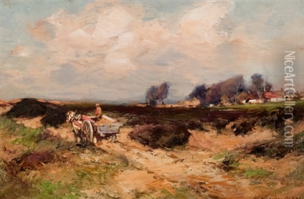 Landscape And Farming Scene Oil Painting - William Bradley Lamond