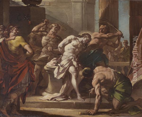 La Flagellation Du Christ Oil Painting - Francesco de Mura