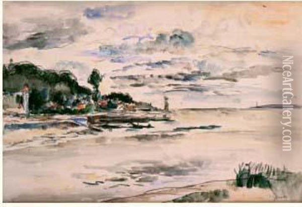 Honfleur, L'estuaire Oil Painting - Paul-Elie Gernez