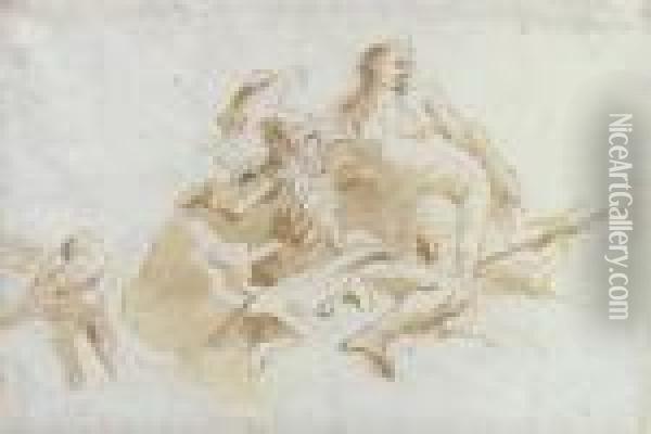 Mars And Venus Oil Painting - Giovanni Battista Tiepolo