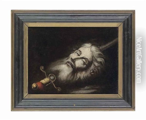 The Head Of Saint Paul With A Sword Oil Painting - Sebastian de Llanos Valdes