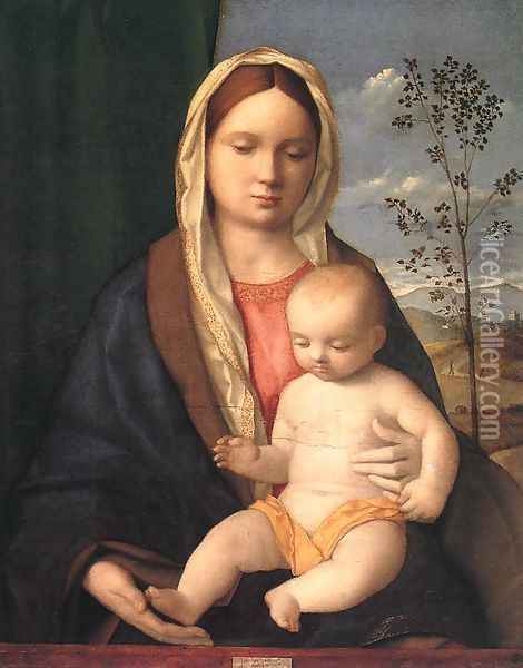Madonna And Child Oil Painting - Giovanni Bellini
