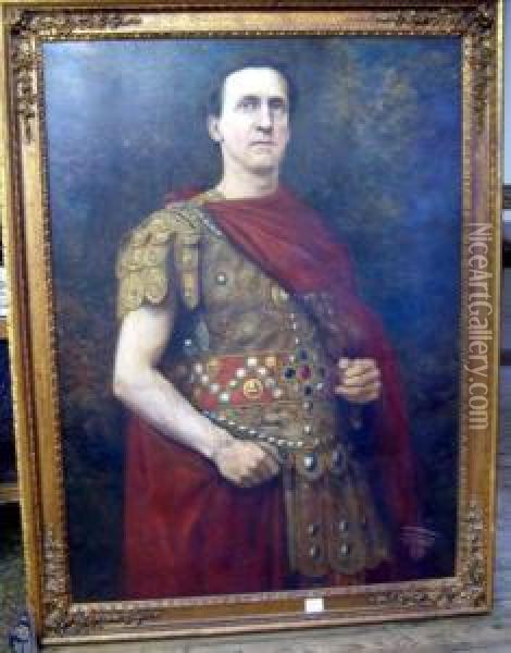 Portrait Of An Actor As Julius Caesar Oil Painting - Edgar Wills