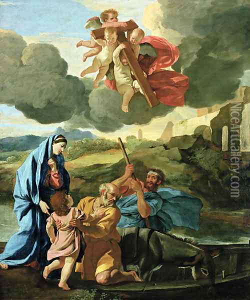 The Return of the Holy Family from Egypt Oil Painting - Nicolas Poussin