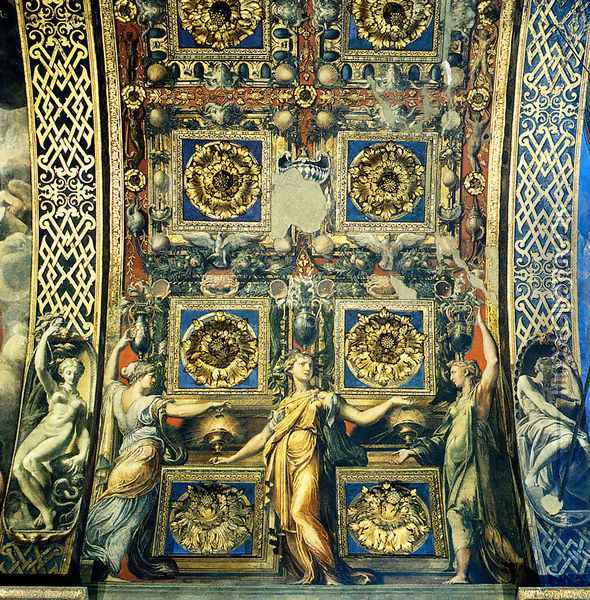 Wise Virgins, Allegorical Figures And Plants Oil Painting - Girolamo Francesco Maria Mazzola (Parmigianino)