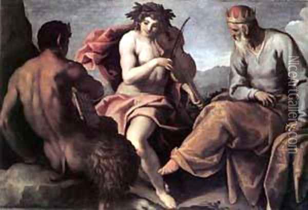 Apollo and Marsyas I Oil Painting - Palma Vecchio (Jacopo Negretti)