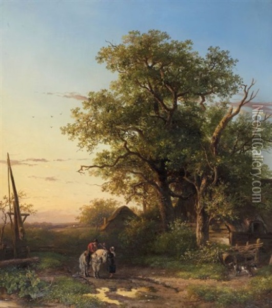 L'heureuse Famille Du Laboureur Oil Painting - Willem Roelofs