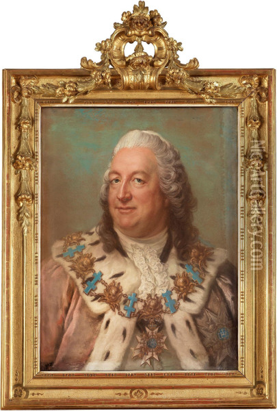 Count Mattias Von Hermansson (1716-1789) Oil Painting - Gustaf Lundberg
