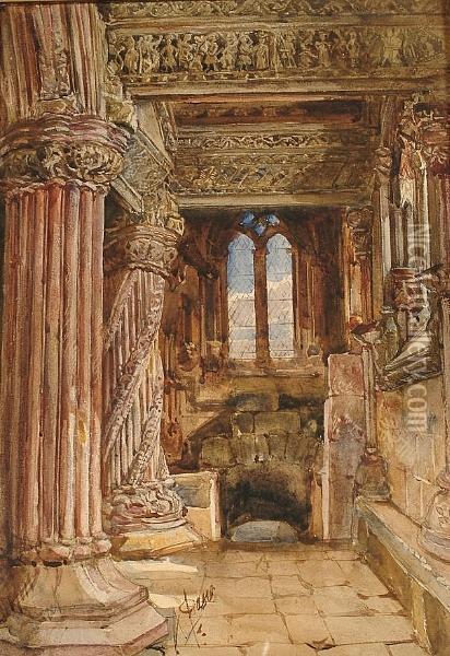 Interior Of A Church Oil Painting - Arthur Anderson Fraser