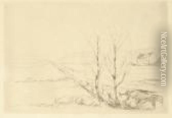Landschaft Oil Painting - Edvard Munch