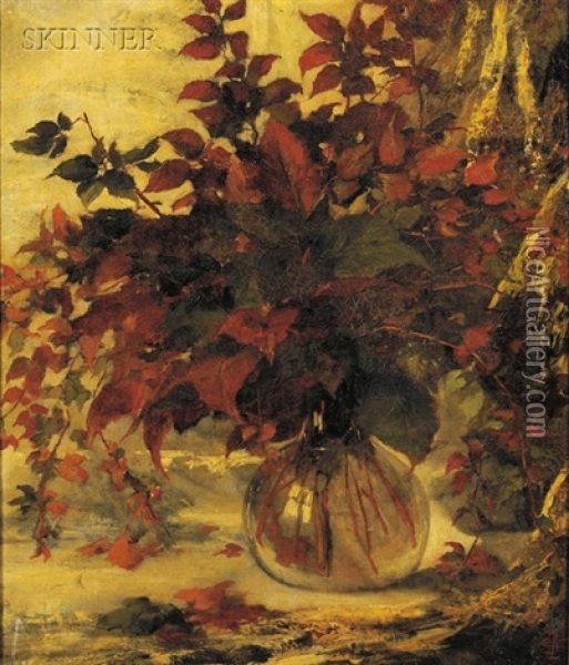... Leaves Oil Painting - Elizabeth Boott Duveneck